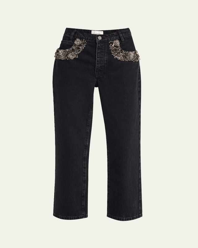 The Beaded Straight Jeans